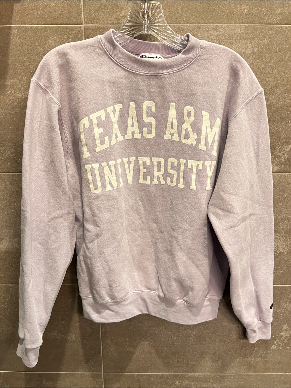 Champion Lavender Texas A&M University Crewneck Sweatshirt